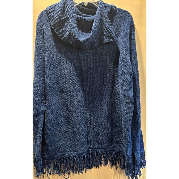 JouJou Plus Size Women’s Fringe Sweater Blue 3X - Picture 1 of 6